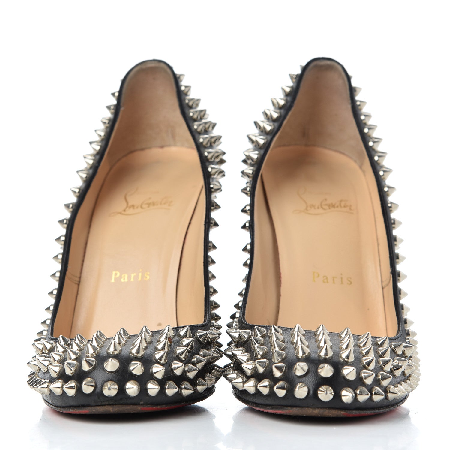 Christian Louboutin Nappa Fifi Spikes 100 Pumps 38.5 Black 2 of 18