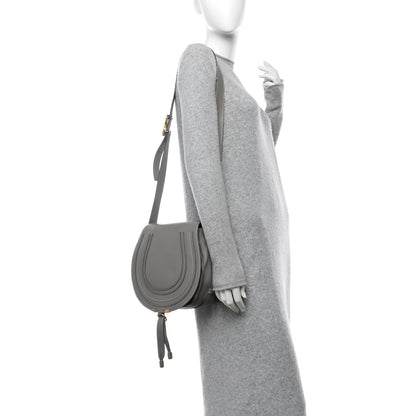 Chloe Calfskin Medium Marcie Round Crossbody Bag Cashmere Grey 2 of 11