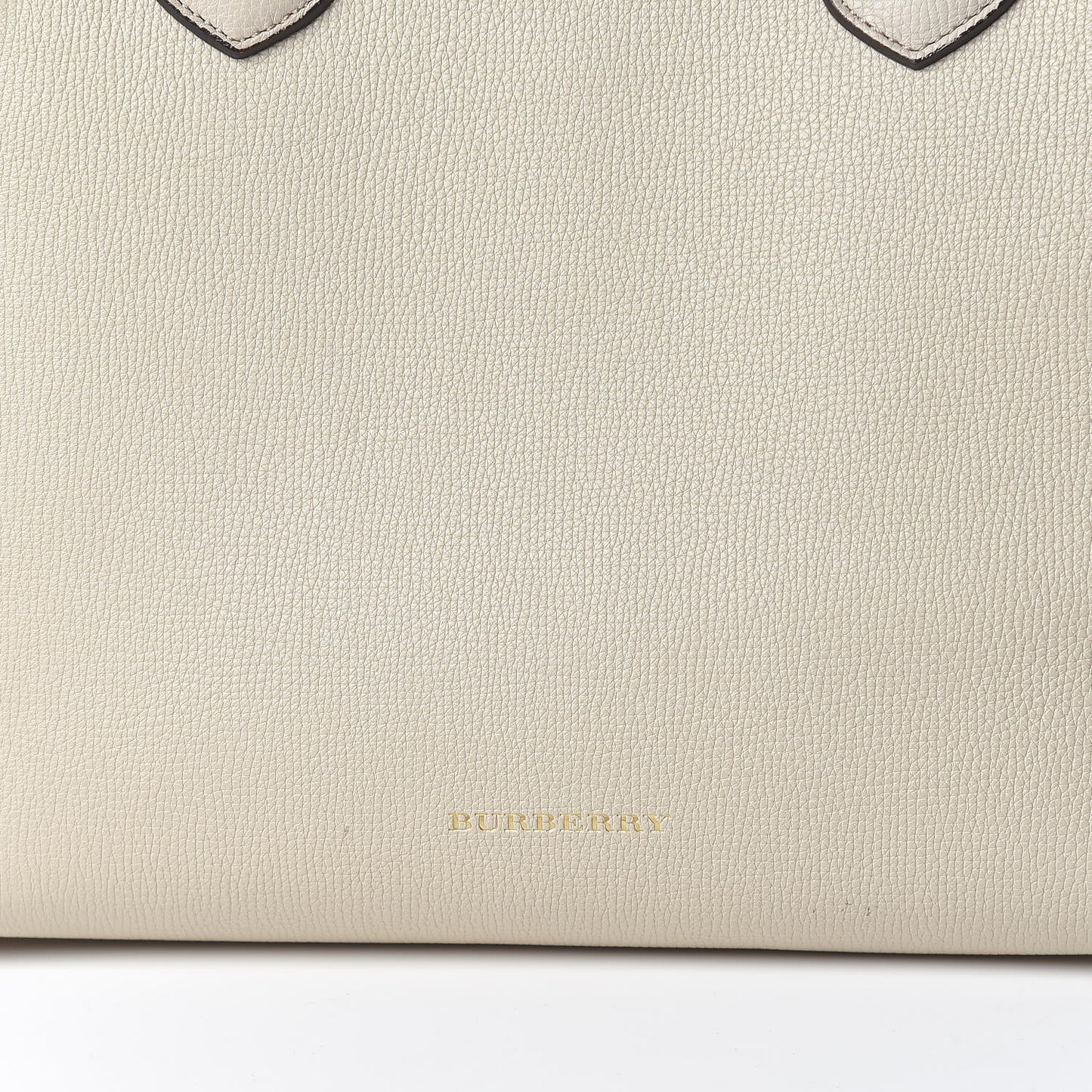 Derby Calfskin House Check Medium Banner Tote Beige