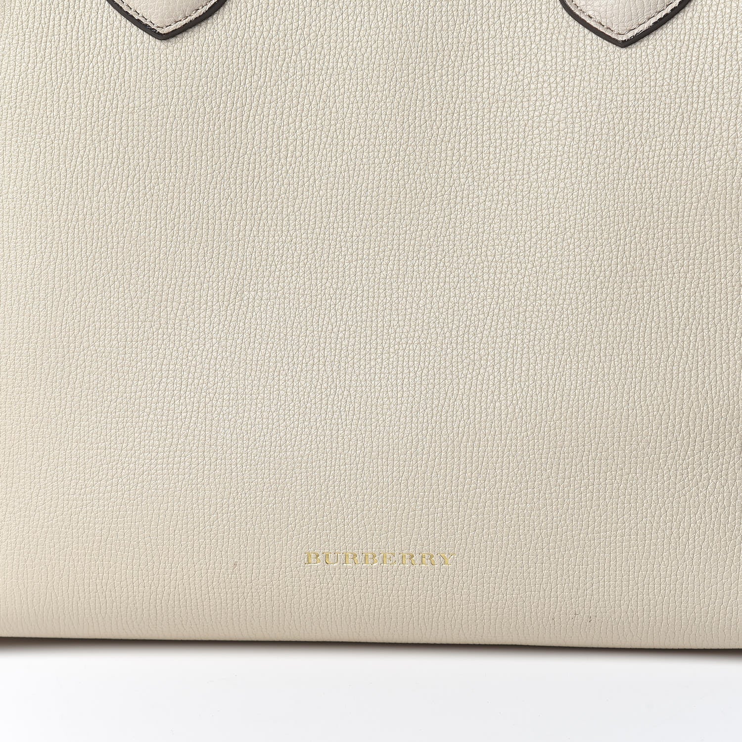 Burberry Derby Calfskin House Check Medium Banner Tote Beige 14 of 16