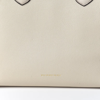 Burberry Derby Calfskin House Check Medium Banner Tote Beige 14 of 16