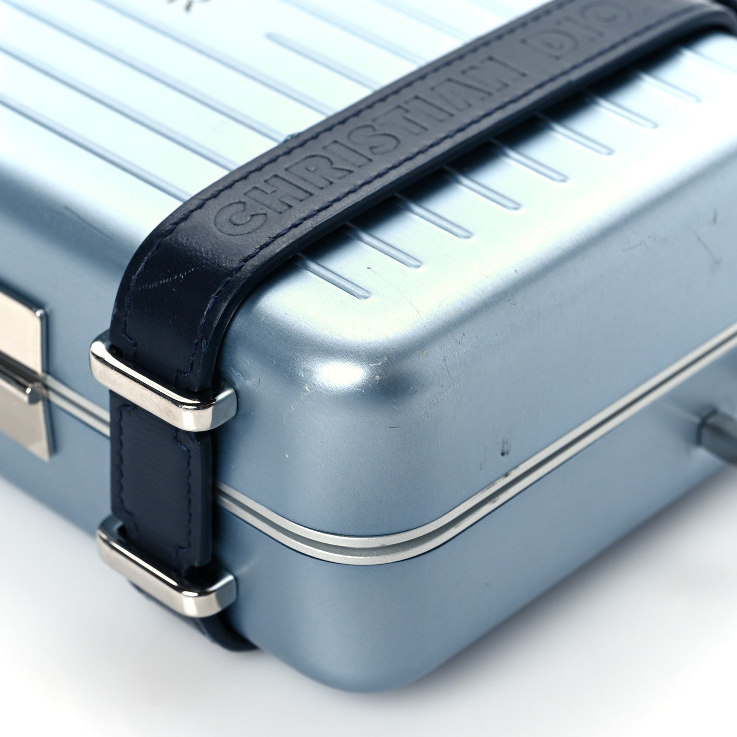 Christian Dior X RIMOWA Aluminum Personal Clutch On Strap Bleu 10 of 10
