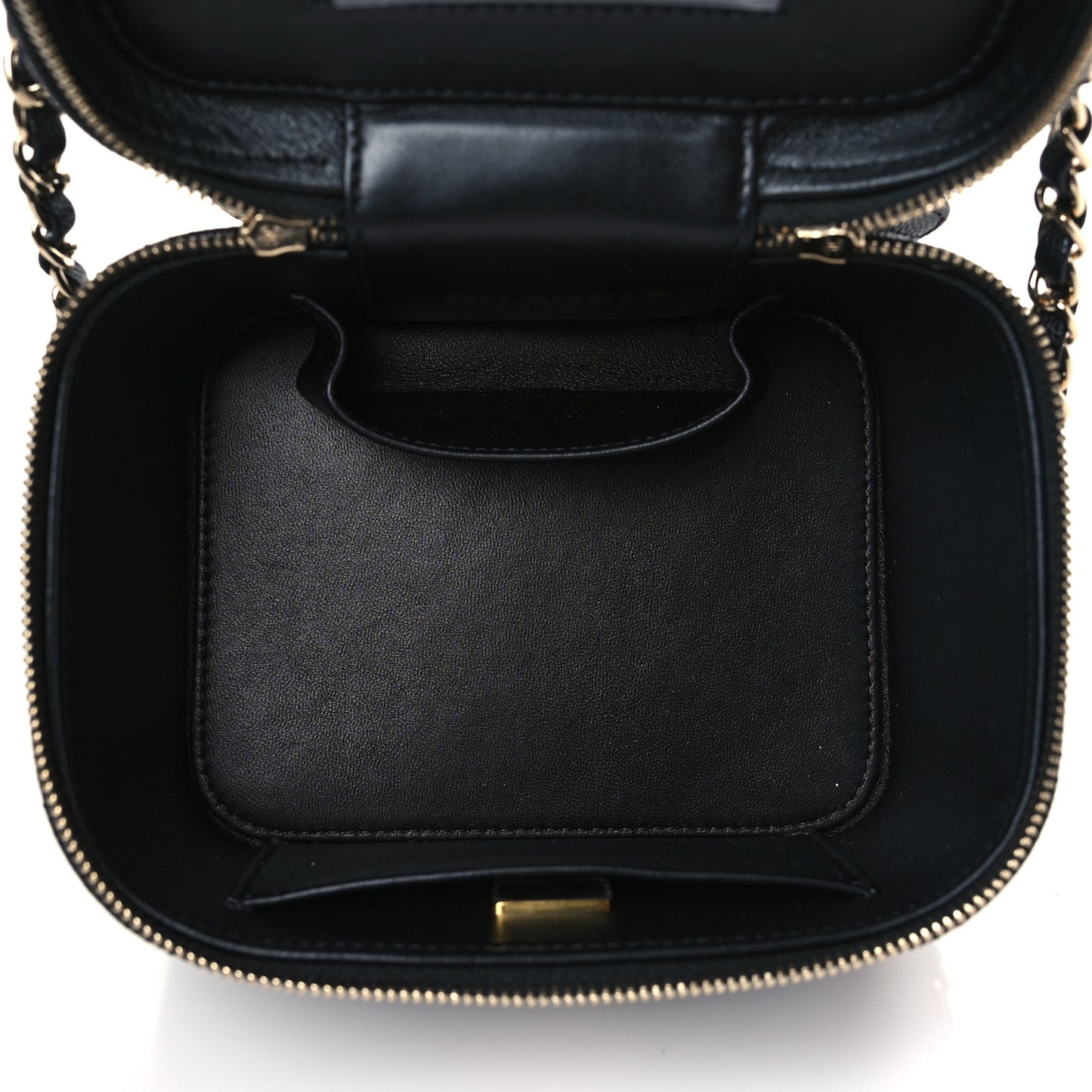 Caviar Quilted Small CC Vanity Case Black