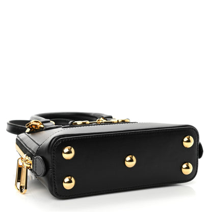 Gucci Boarded Plutone Calfskin Mini Horsebit 1955 Top Handle Bag Black 4 of 9