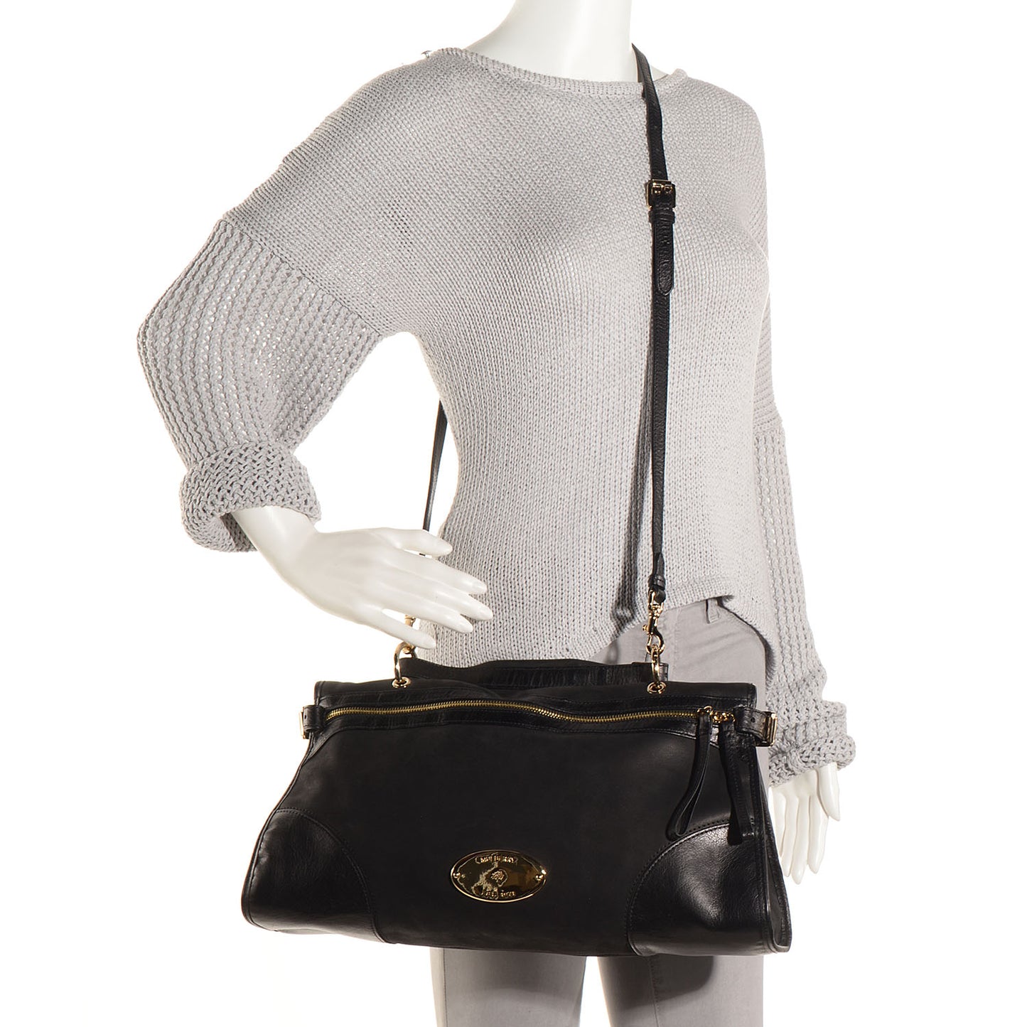Smooth Leather Taylor Satchel Black
