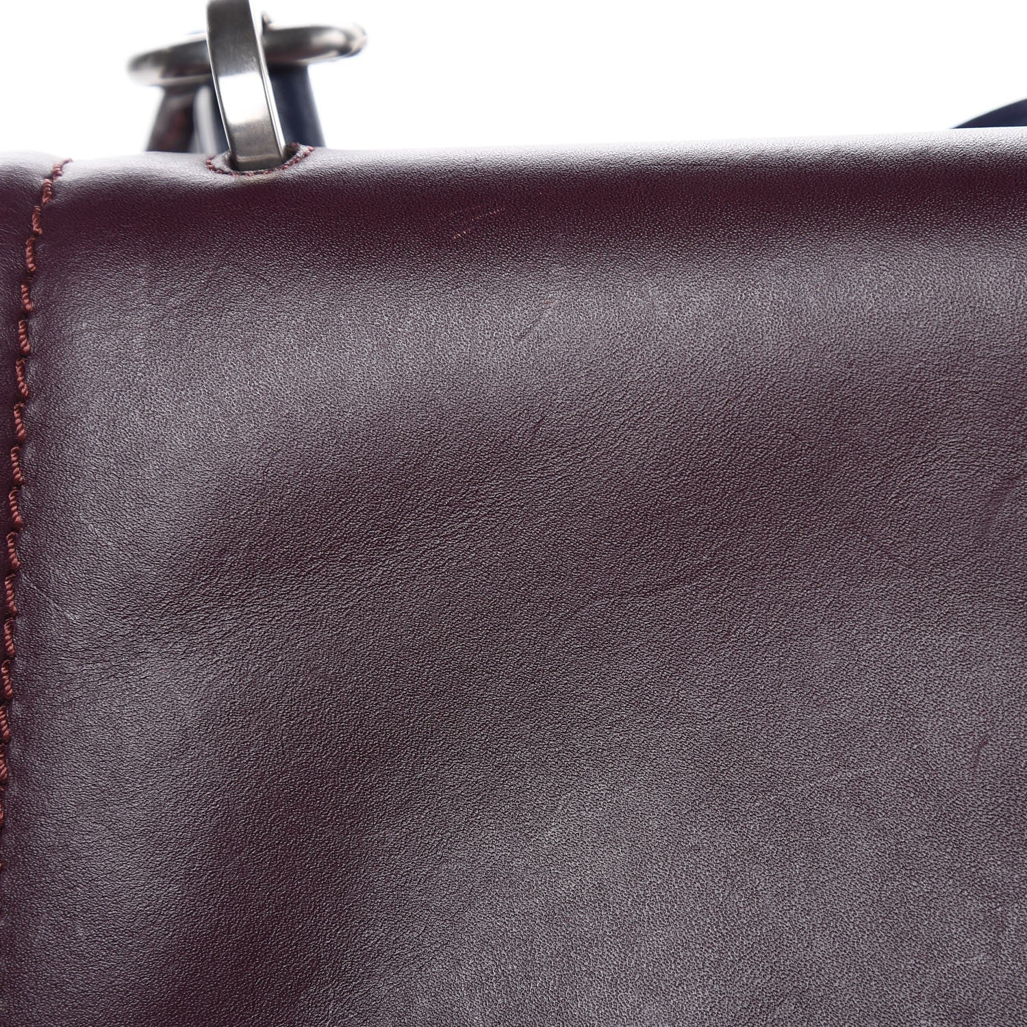 Fendi Cuoio Silvana Bag Beige Deep Berry Blue 9 of 12