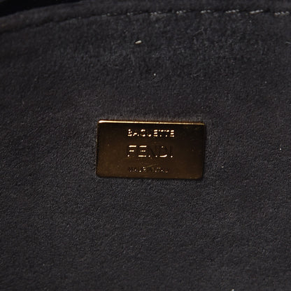 Fendi Shearling Shiny Nappa Micro Baguette Black 6 of 6