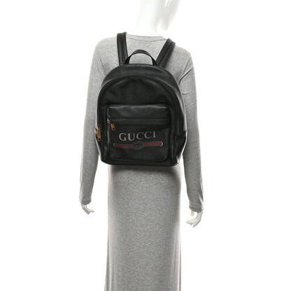 Gucci Calfskin Logo Day Backpack Black 2 of 11
