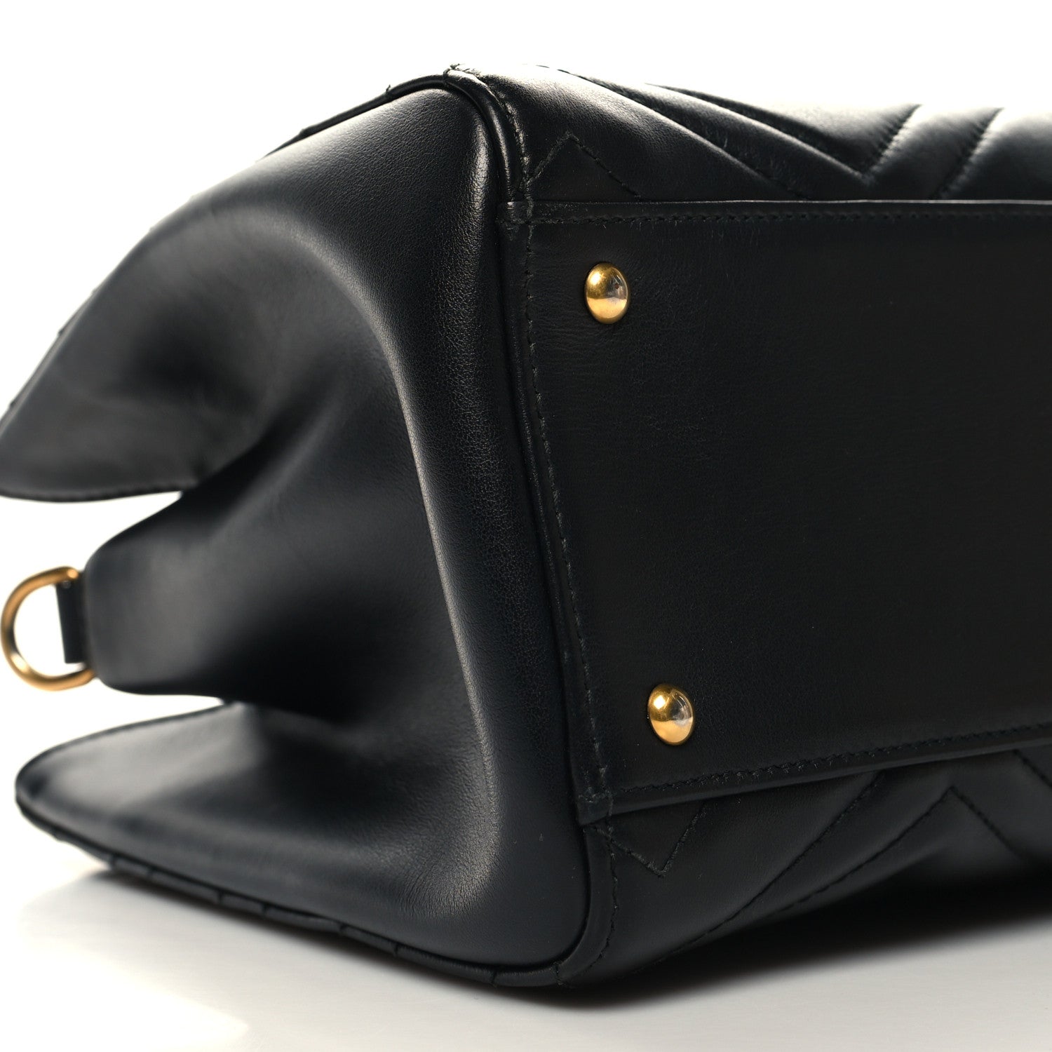 Gucci Calfskin Matelasse Small GG Marmont Tote Black 10 of 11