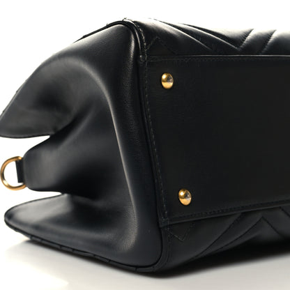 Gucci Calfskin Matelasse Small GG Marmont Tote Black 10 of 11