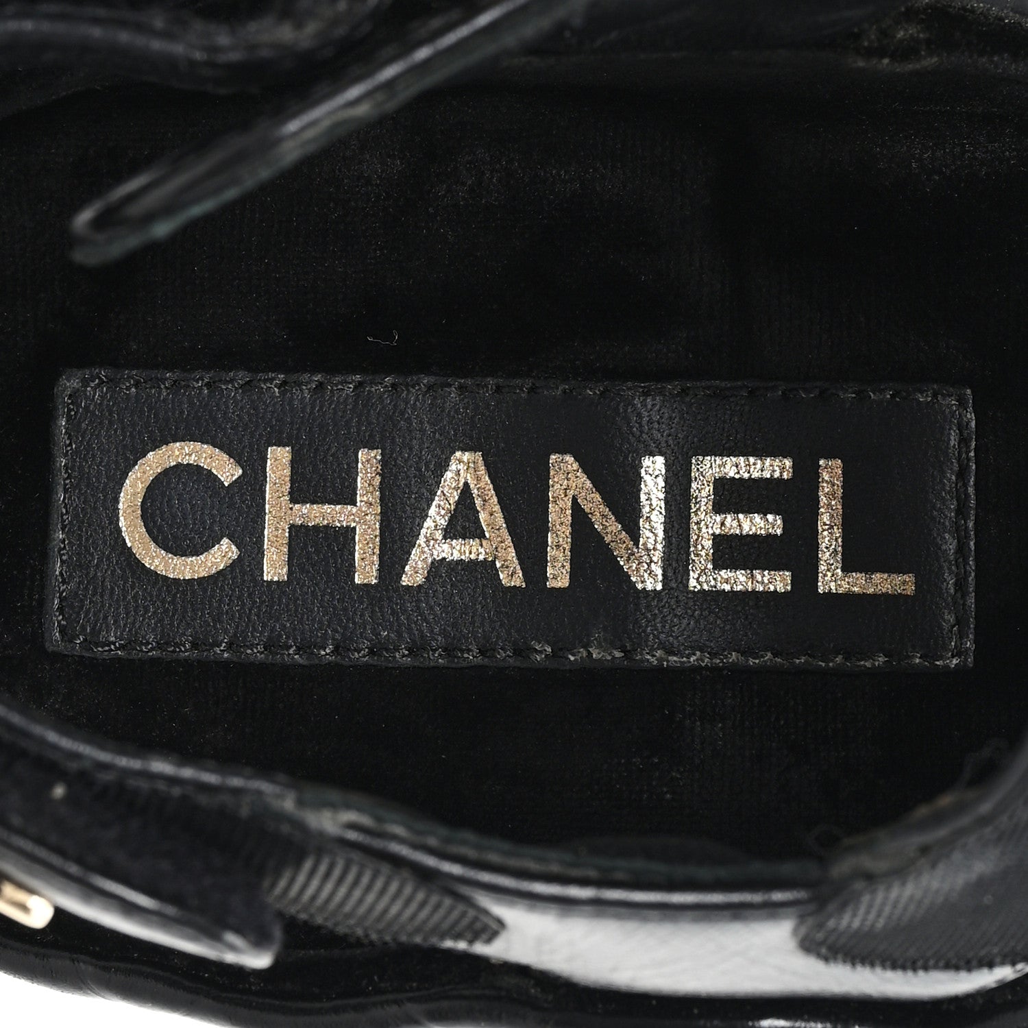 Chanel Shiny Calfskin Quilted Wedge Sandals 37 Black 8 of 9