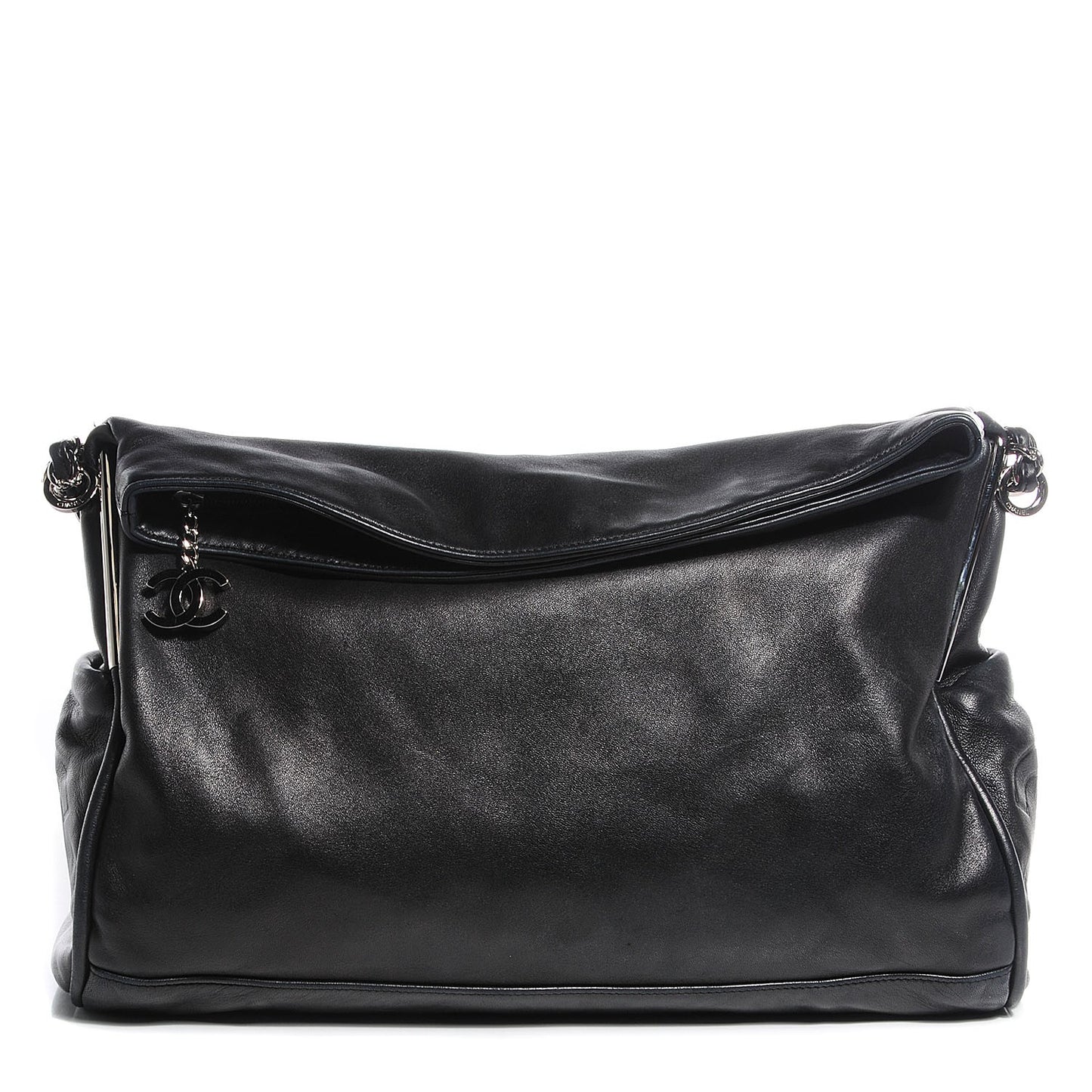Lambskin Large Ultimate Soft Tote Black