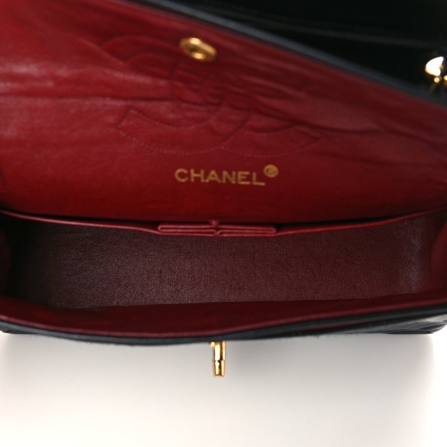 Lambskin Quilted Small Double Flap Black