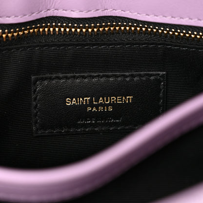 Saint Laurent Denim Y Quilted Monogram Toy Loulou Crossbody Bag Bleached Lilac 6 of 13