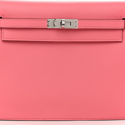 Hermes Evercolor Verso Kelly Danse II Belt Bag Rose Azalee Vert Cypress 8 of 11