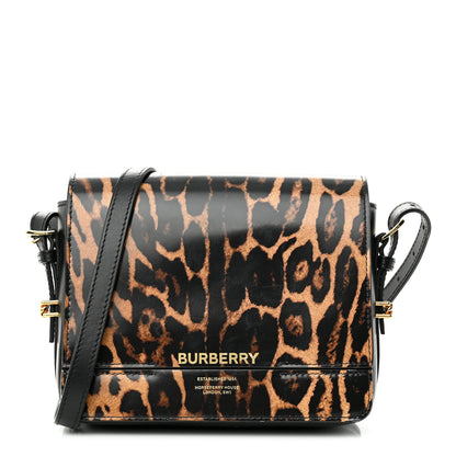 Burberry Calfskin Leopard Small Grace Bag Black 1 of 15