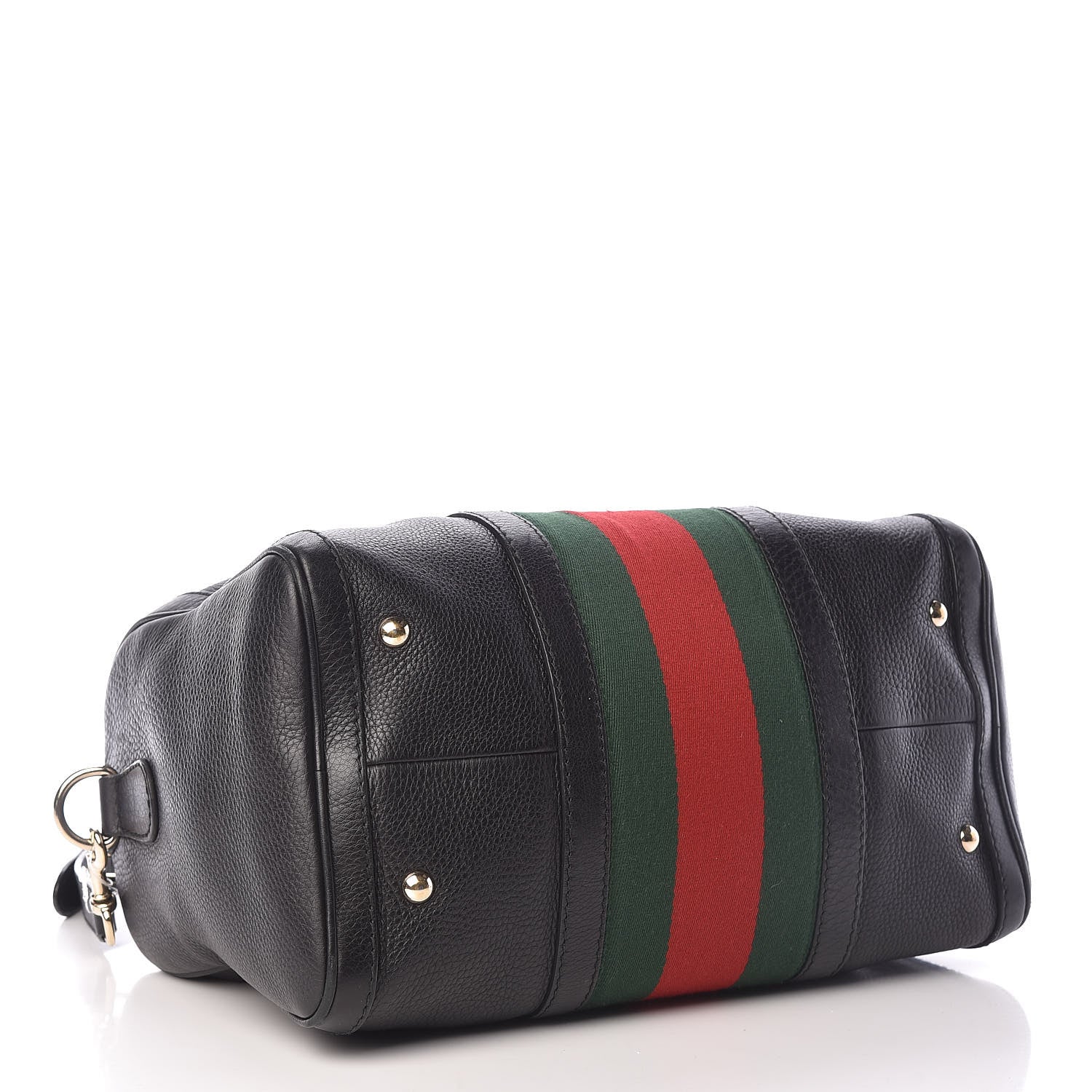 Gucci Calfskin Vintage Web Medium Boston Black 4 of 19