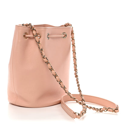 Chanel Caviar Deauville Drawstring Bucket Bag Light Pink 3 of 10