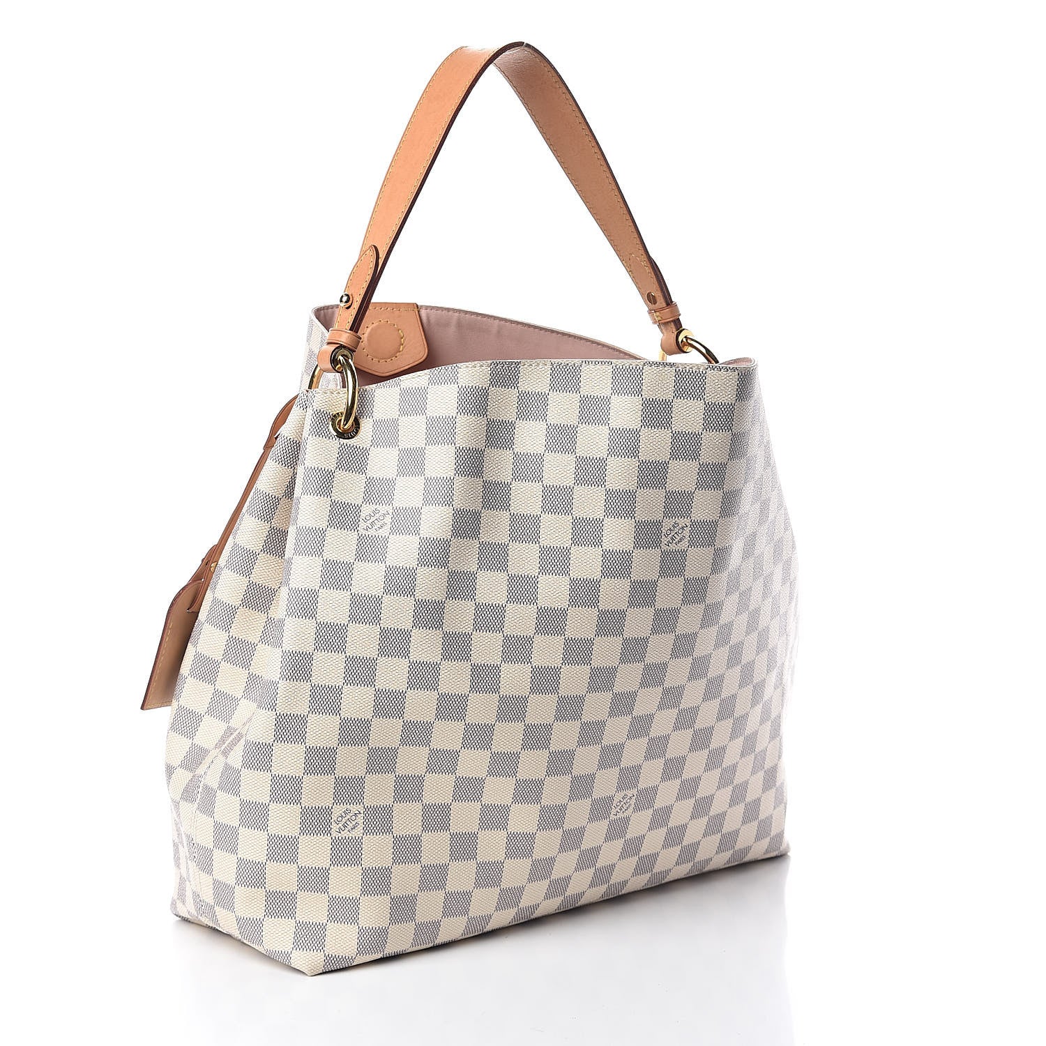 Louis Vuitton Damier Azur Graceful MM Rose Ballerine 3 of 11