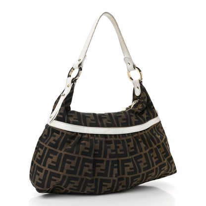 Fendi Zucca Hobo Tobacco White 3 of 14