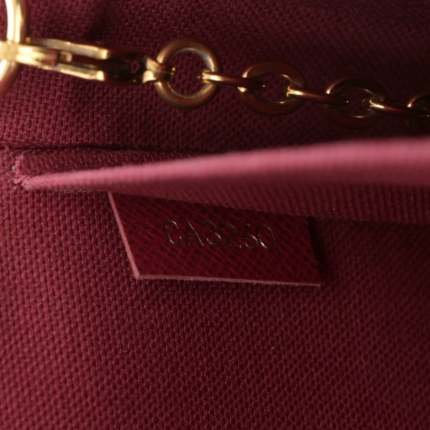 Monogram Pochette Felicie Chain Wallet Fuchsia