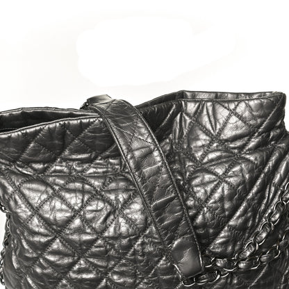 Chanel Metallic Calfskin Quilted Medium Chain Me Hobo Dark Silver 15 of 15