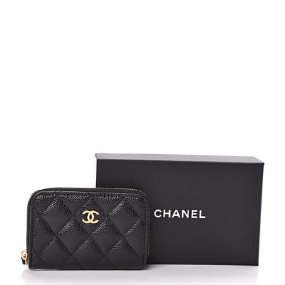 Chanel Caviar Quilted Zip Coin Purse Black 8 of 8