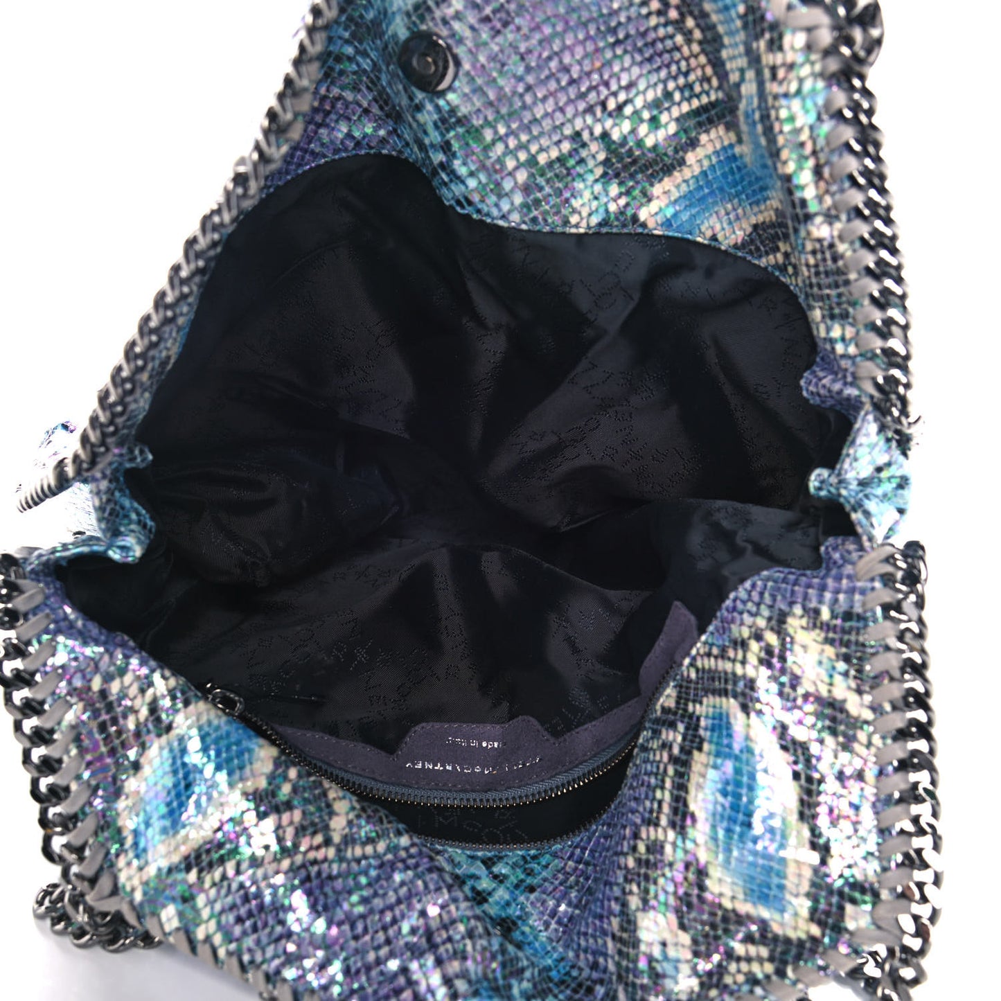 Eco Python Oleographic Small Falabella Tote Navy