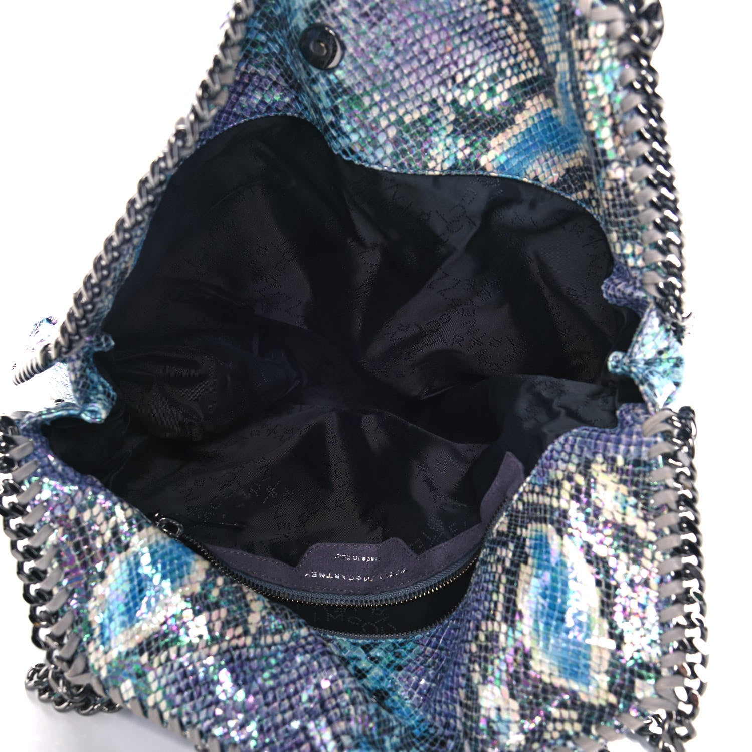 Stella McCartney Eco Python Oleographic Small Falabella Tote Navy 7 of 10