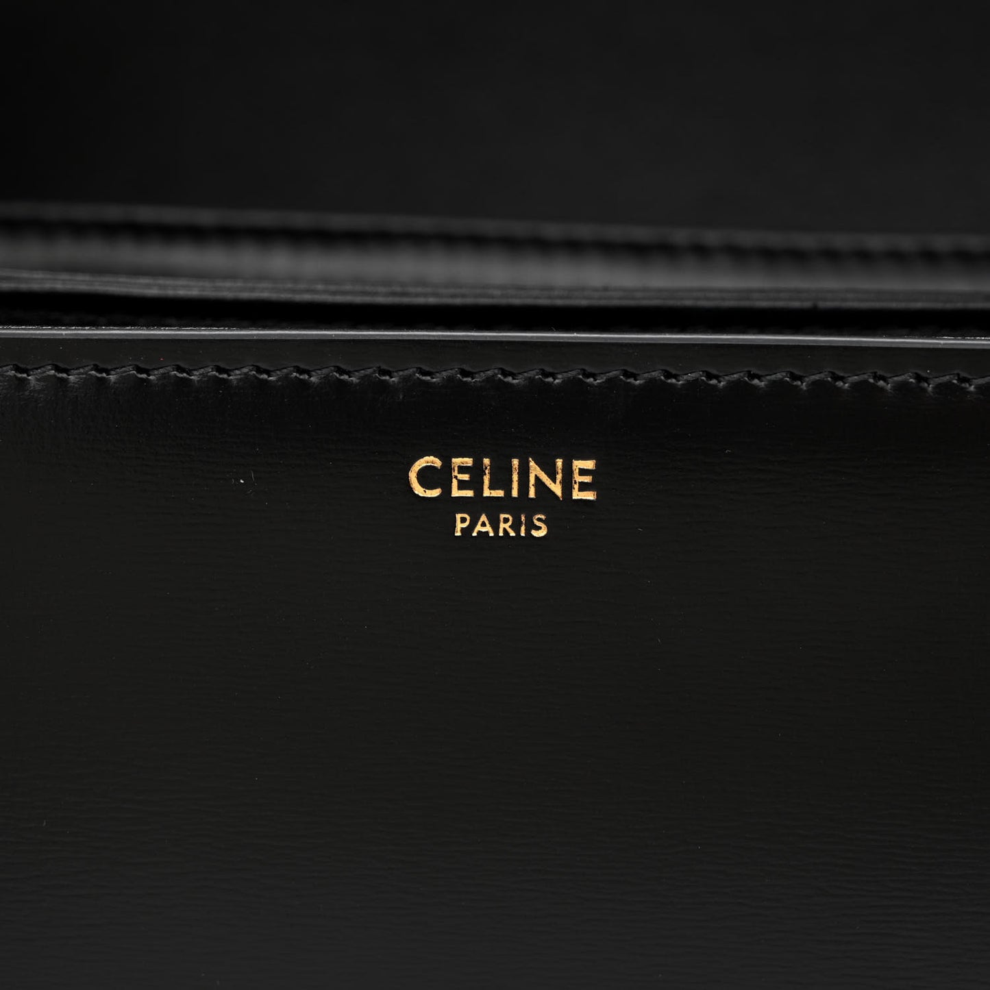 Shiny Calfskin Medium Triomphe Black