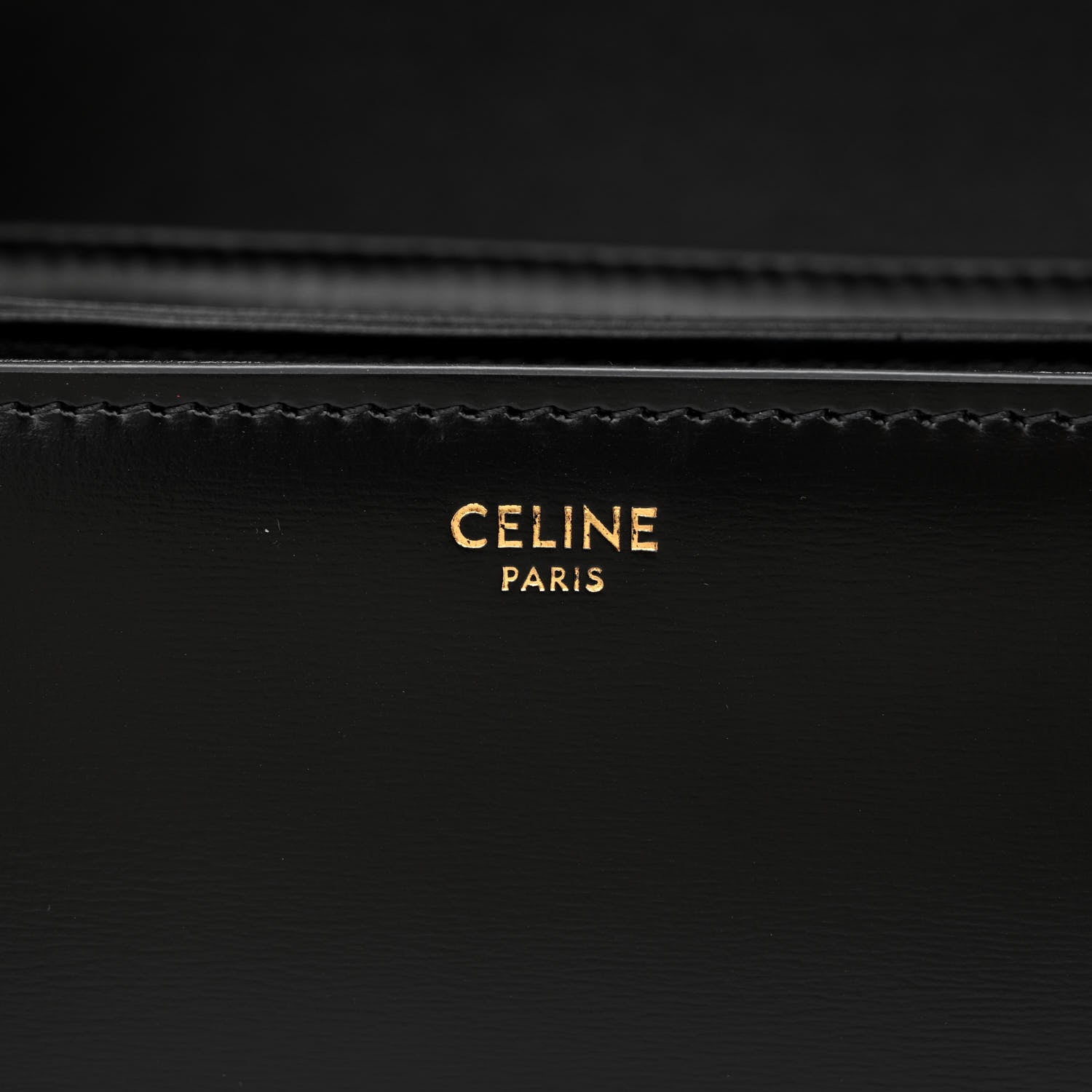 Celine Shiny Calfskin Medium Triomphe Black 6 of 11