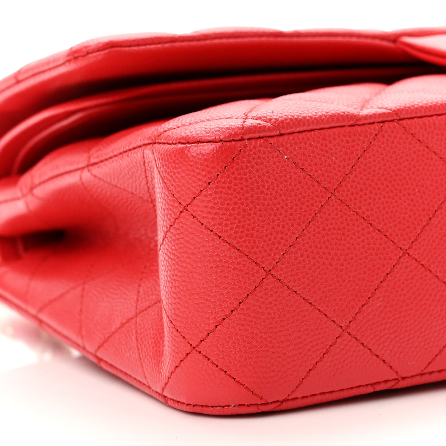 Chanel Caviar Quilted Medium Double Flap Red 9 of 10
