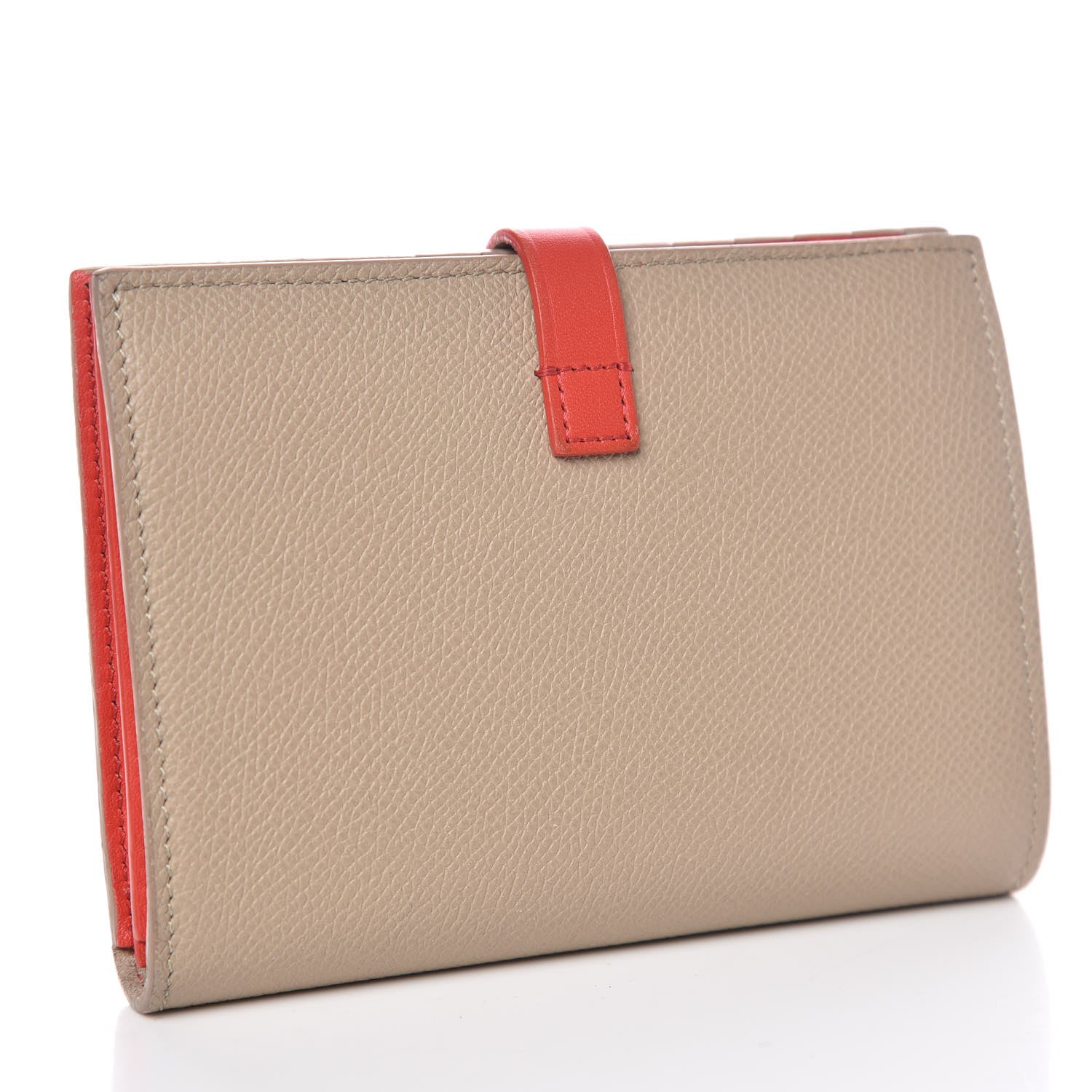 Celine Grained Calfskin Medium Multifunction Strap Wallet Pop Red Chalk 3 of 13