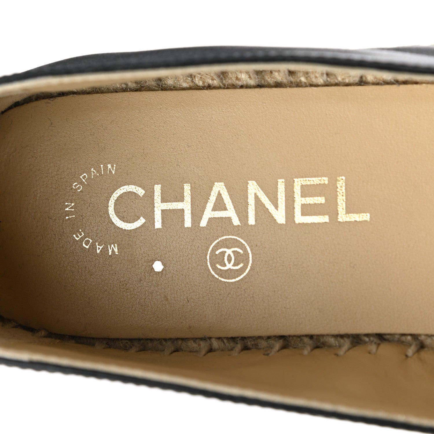 Chanel Calfskin Chain CC Espadrilles 41 Black 9 of 9