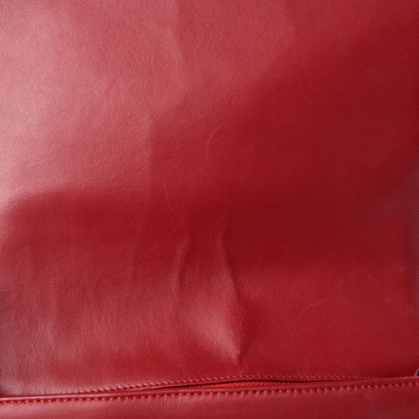 Lambskin Quilted Large Boy Flap Black Red