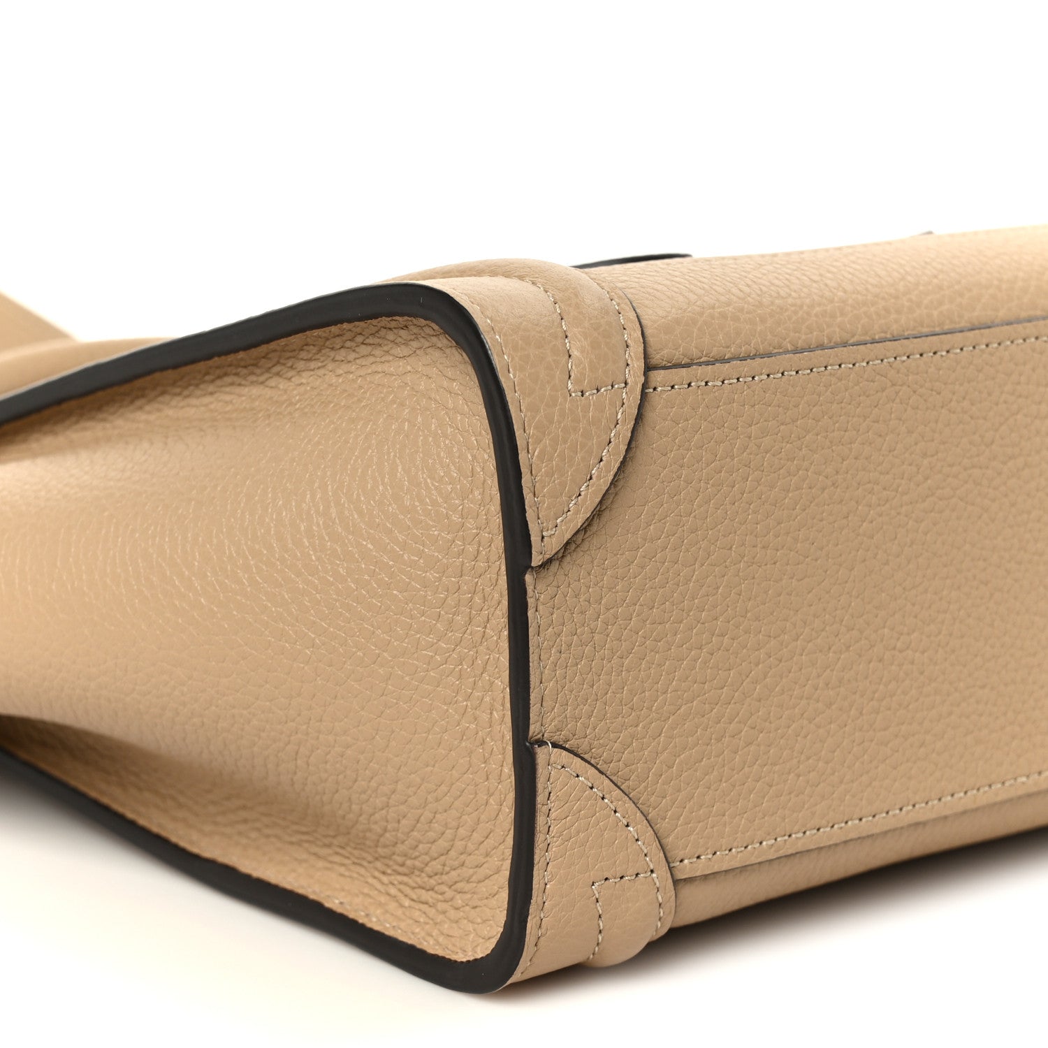Celine Drummed Calfskin Nano Luggage Dune 10 of 11