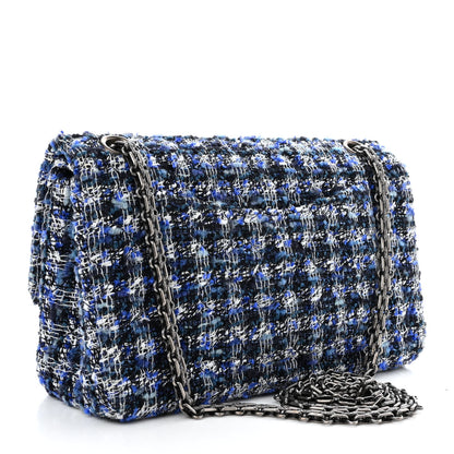 Chanel Tweed Quilted 2.55 Reissue 225 Flap Blue 3 of 10