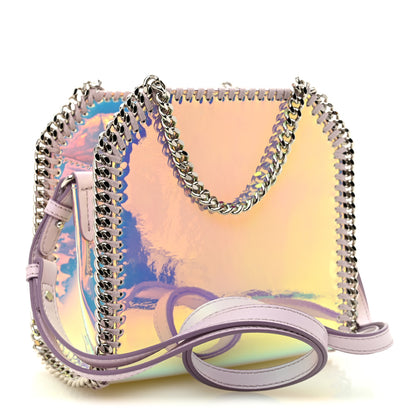 Stella McCartney Holographic Faux Leather Mini Falabella Silver 3 of 9