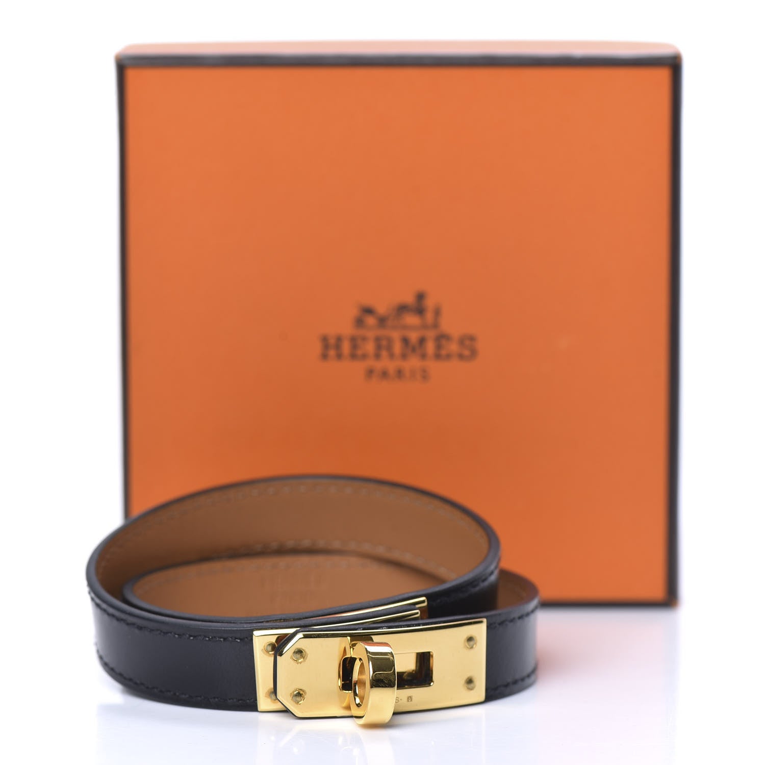 Hermes Box Kelly Double Tour Bracelet M Black 7 of 7