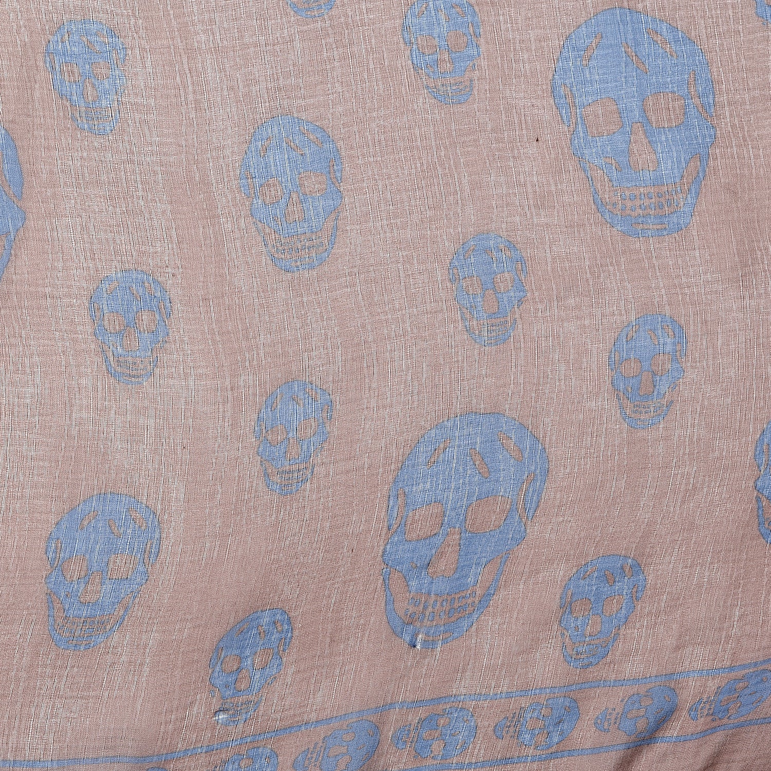 Alexander McQueen Silk Chiffon Skull Scarf Sapphire Light 4 of 5
