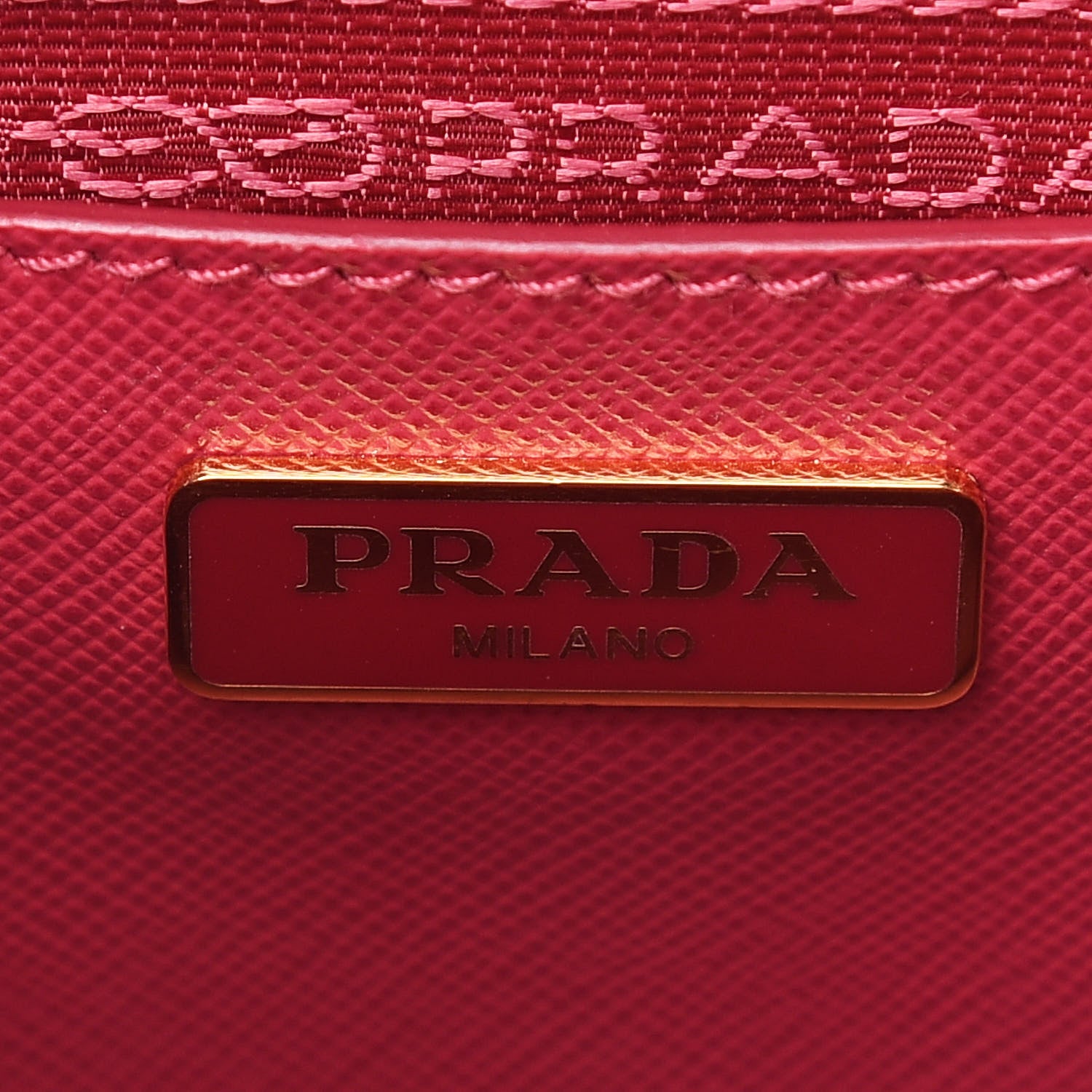 Prada Saffiano Lux Micro Galleria Double Zip Tote Peonia 5 of 9
