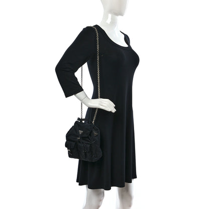 Prada Nylon Vela Mini Crossbody Backpack Black 2 of 8