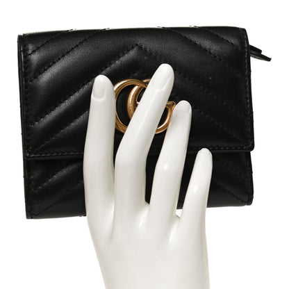 Gucci Calfskin Matelasse GG Marmont Wallet Black 2 of 10
