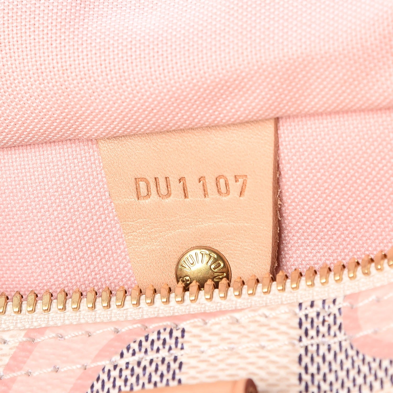 Louis Vuitton Damier Azur Tahitienne Speedy Bandouliere 30 Rose Ballerine 7 of 8