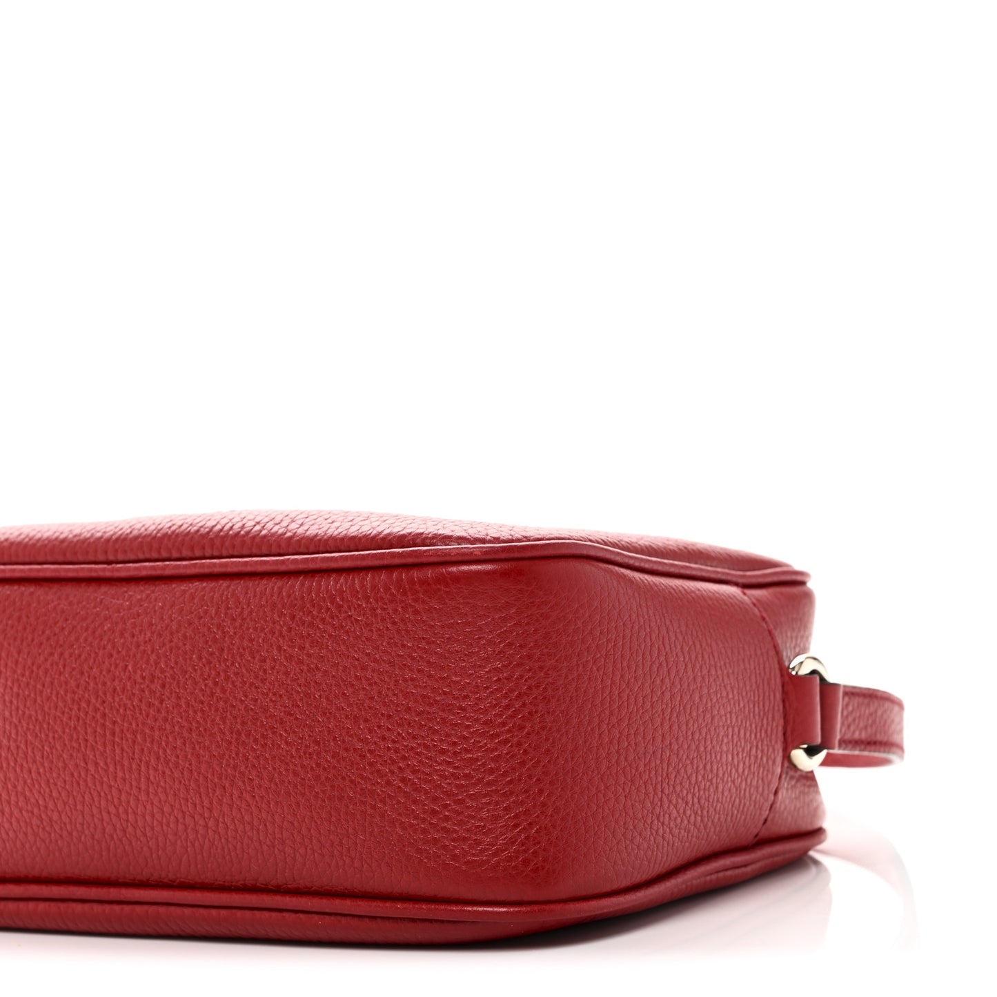 Pebbled Calfskin Small Soho Disco Bag Vibrant Red