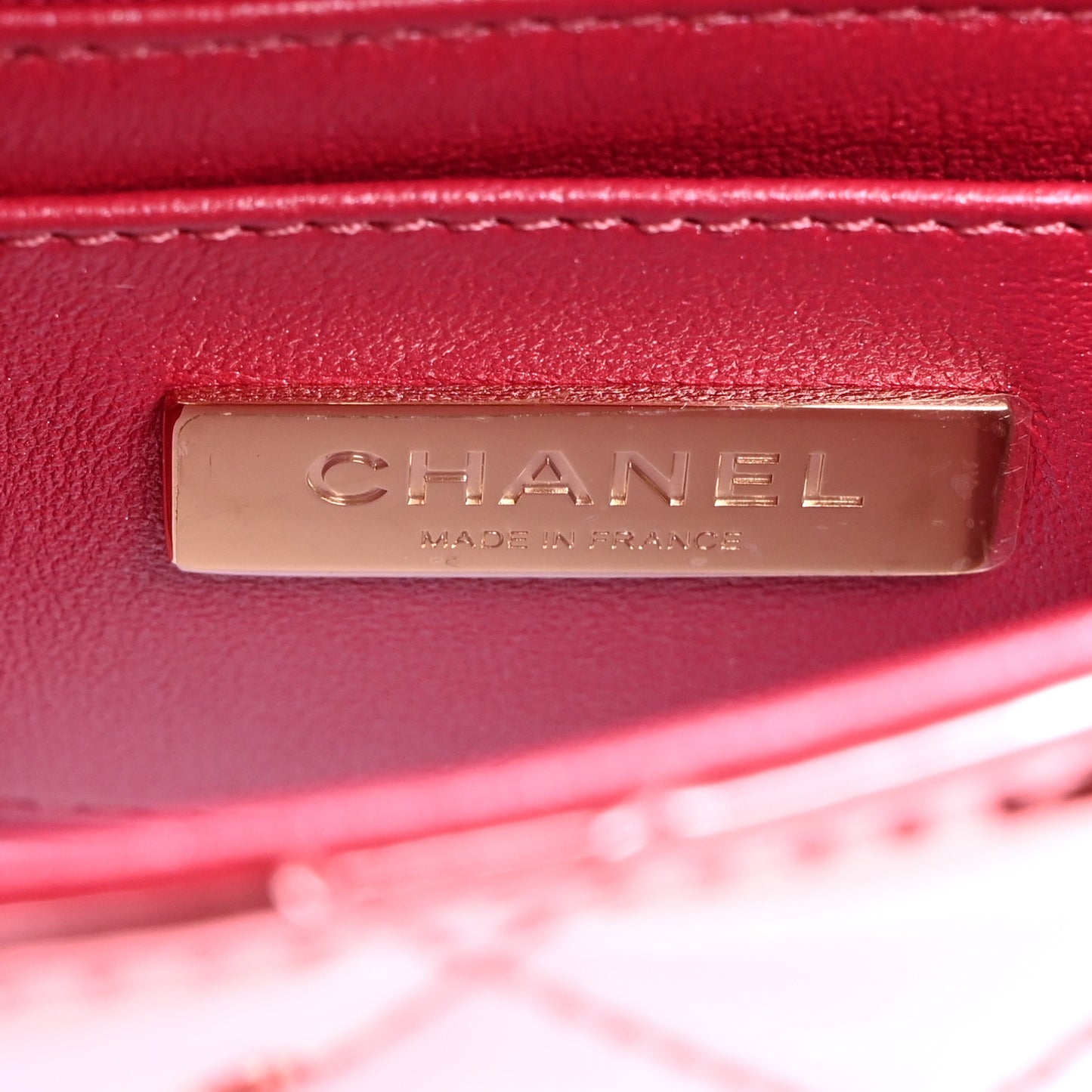 Mirror Calfskin Metallic Lambskin Quilted Hollywood Boulevard Mini Flap With Star Coin Purse Pink