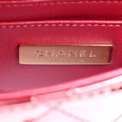 Chanel Mirror Calfskin Metallic Lambskin Quilted Hollywood Boulevard Mini Flap With Star Coin Purse Pink 6 of 11