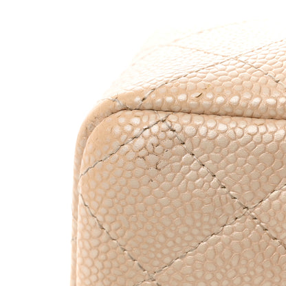 Chanel Pearly Caviar Quilted Mini Rectangular Flap Beige 19 of 26