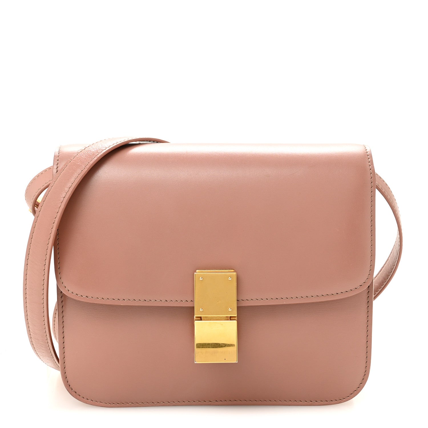 Celine Box Calfskin Teen Classic Box Flap Bag Antique Rose 1 of 14