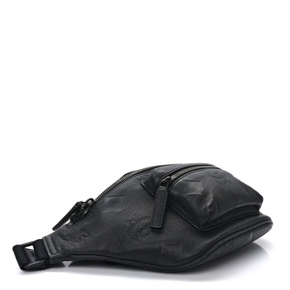 MCM Calfskin Maxi Monogram Fursten Belt Bag Black 4 of 14